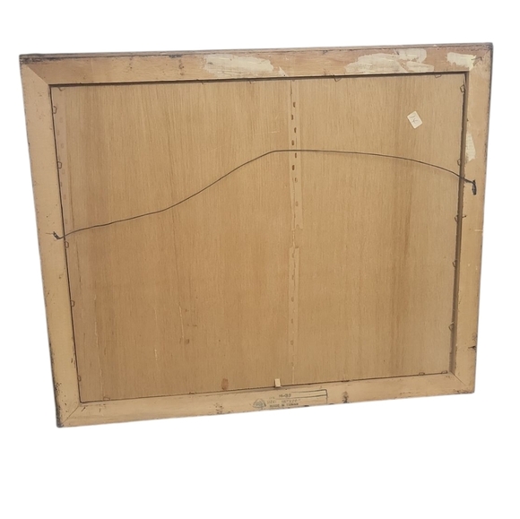 C. Manning Oil Painting Girl in Field of Flowers Duck Lake Edge Gold Frame - Picture 2 of 2